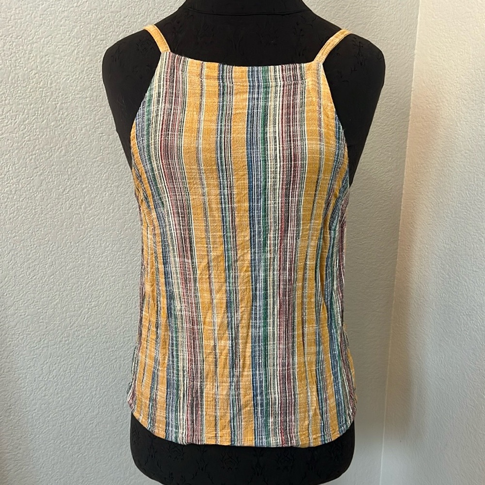 E & M Striped Crop Top Size Large